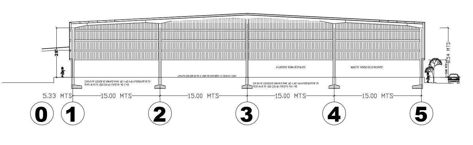 Compound boundary wall design dwg autocad file