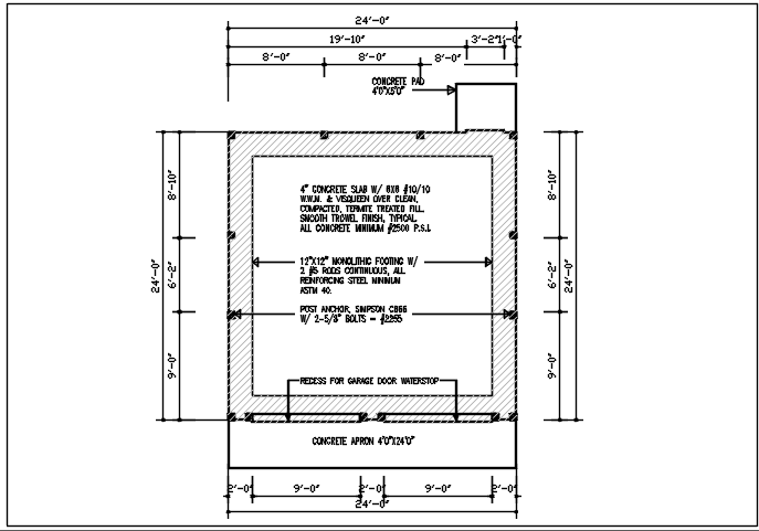 Concert apron plan detail, dimension detail, naming detail, column detail dwg file
