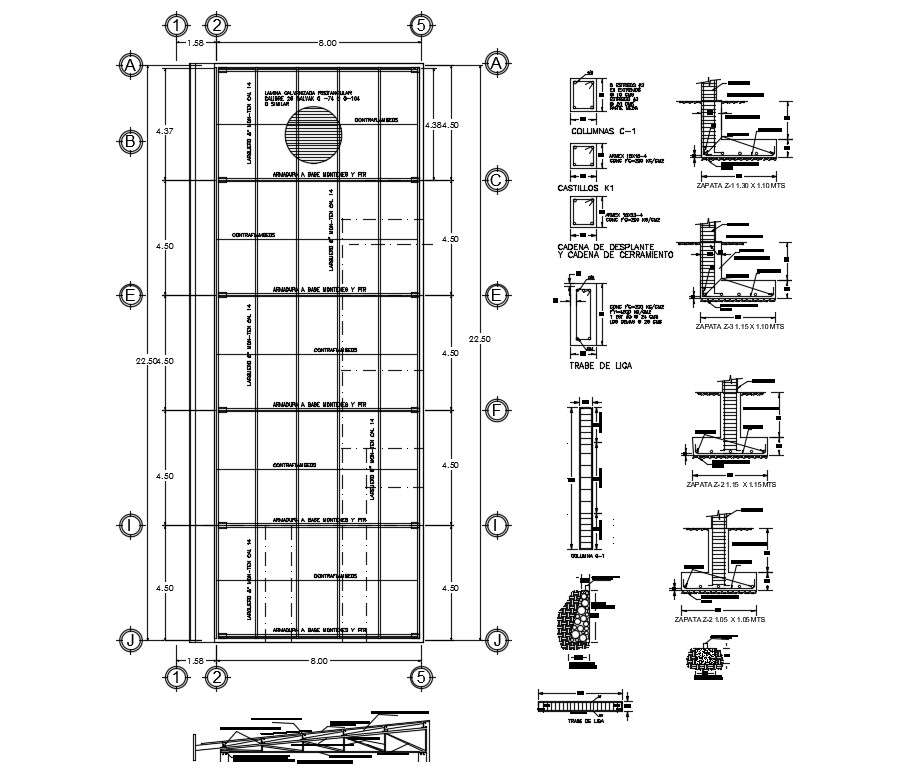 Concrete Column Design CAD File