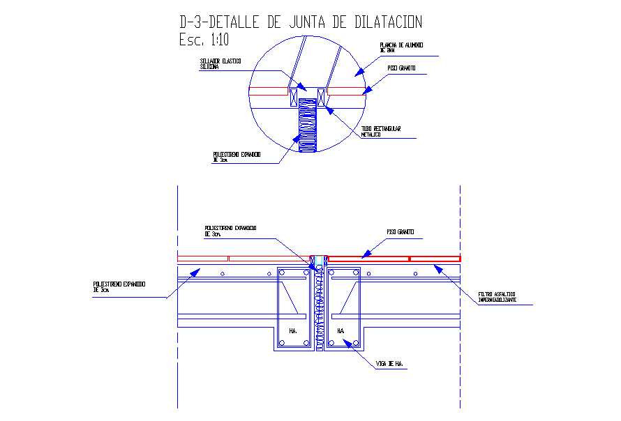 Concrete Slab & Beam Detail in DWG File