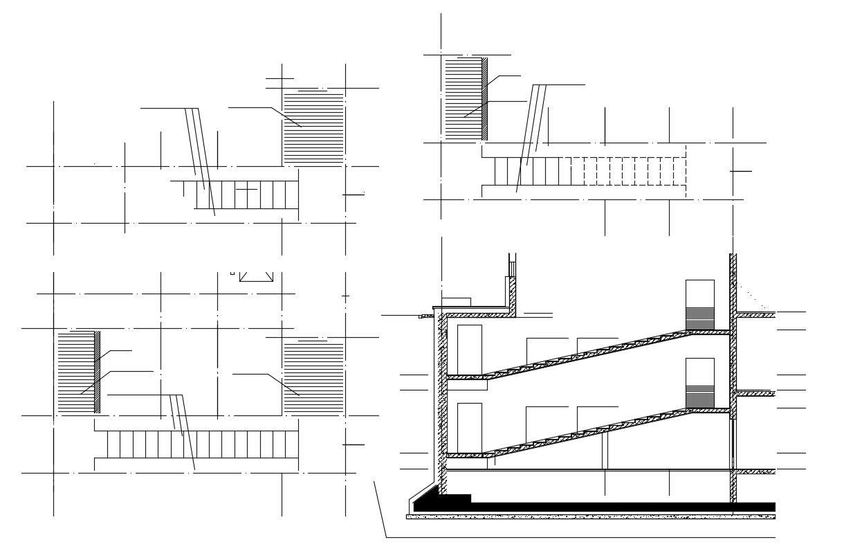 Concrete Stair Design AutoCAD File free