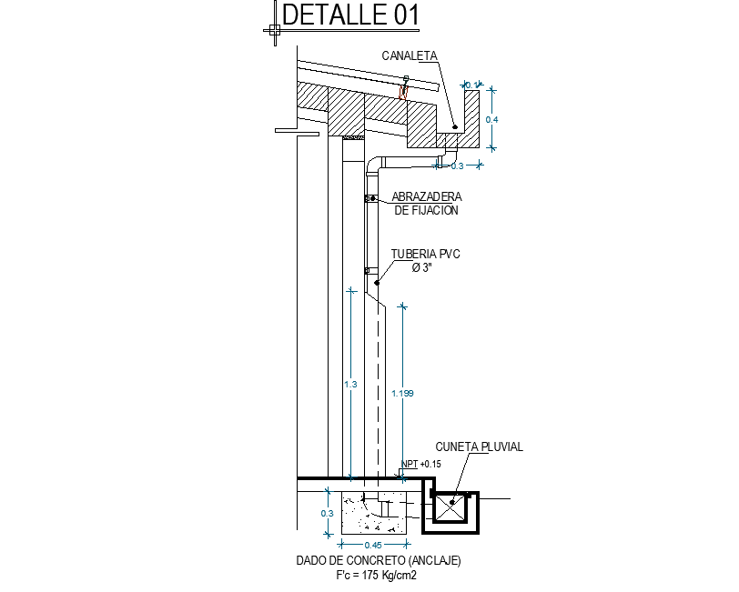 Concrete anchor section layout file