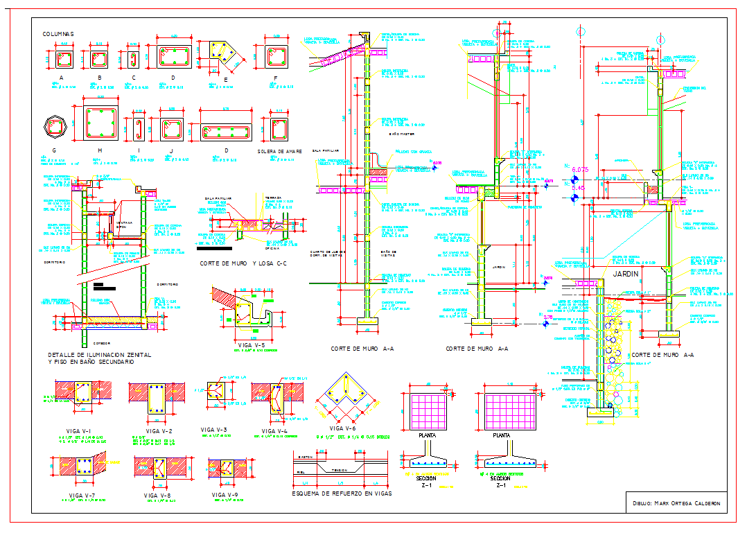 Concrete details autocad dwg files