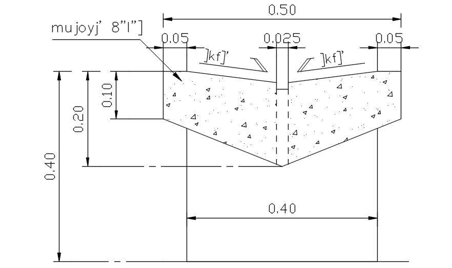 Concrete pot section details are given in this AutoCAD 2D DWG file.  Download the AutoCAD 2D DWG file. 