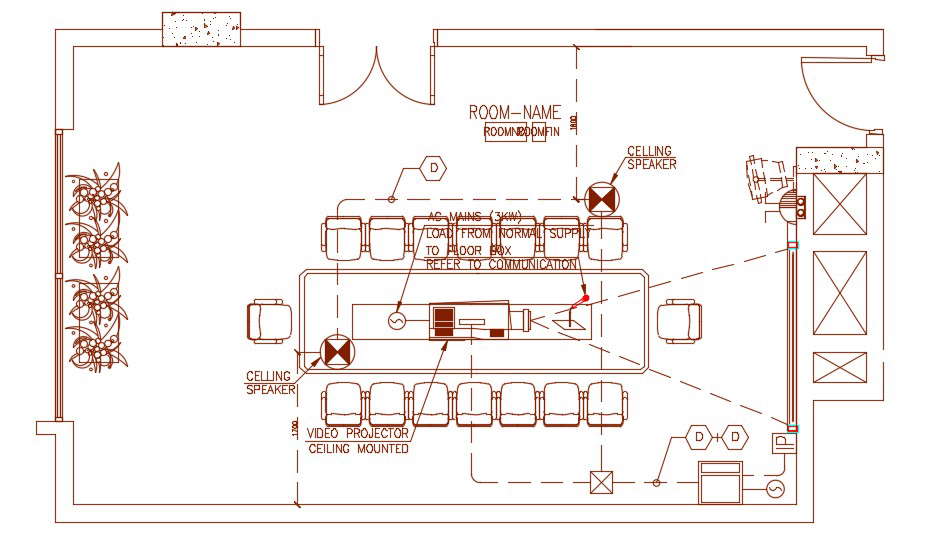 Conference Room Design Layout Architecture Plan 