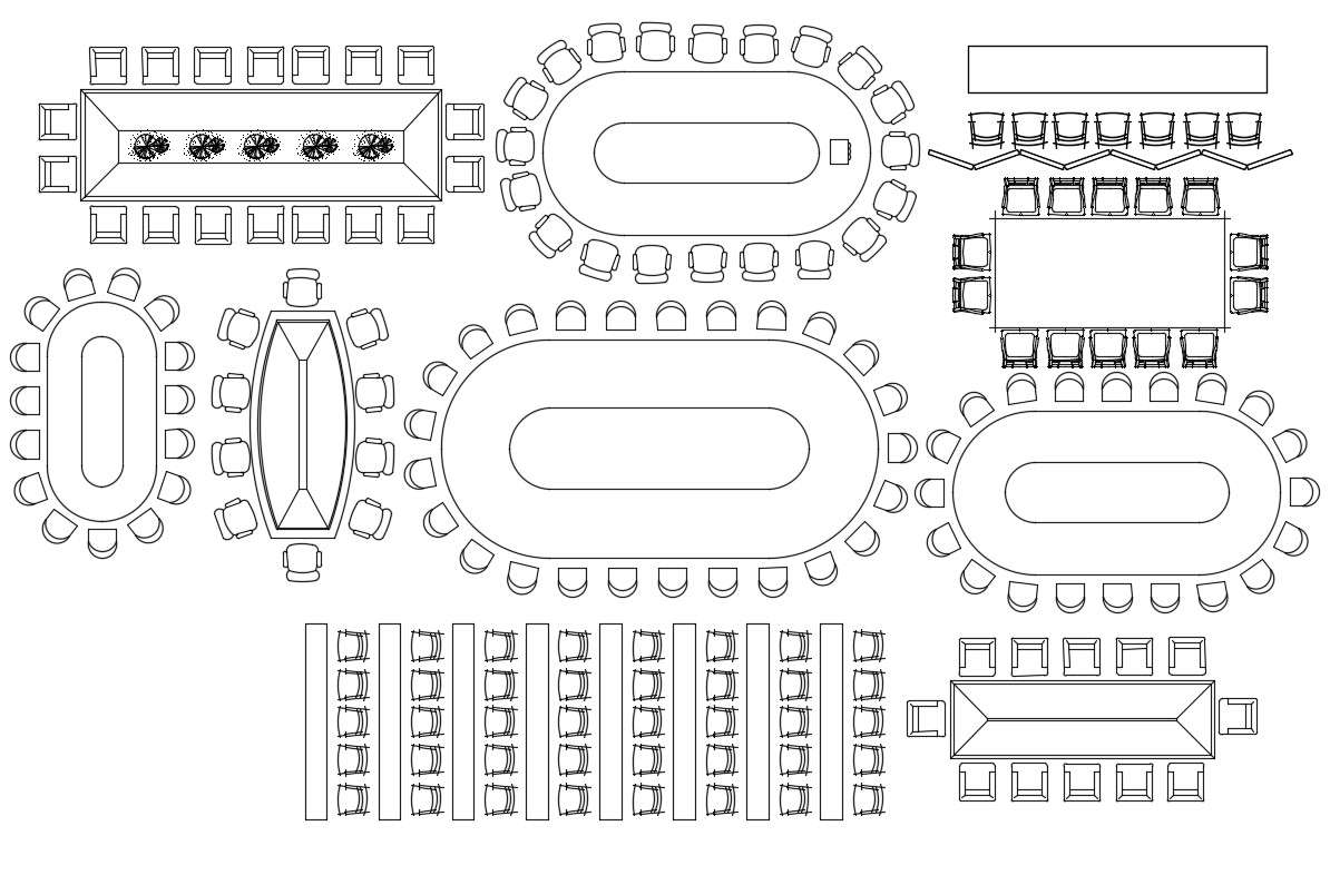 Conference Table CAD Block