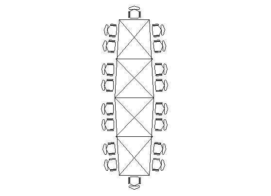 Conference Table 2D CAD Design in AutoCAD DWG Format
