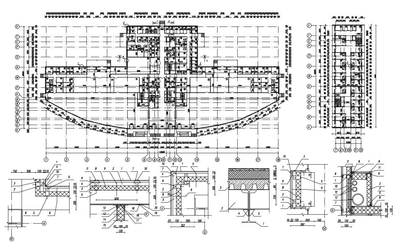 Construction Building Plan DWG File