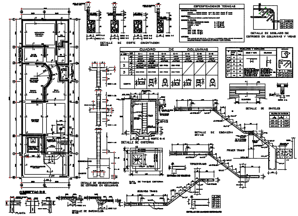 Construction building plan detail dwg file