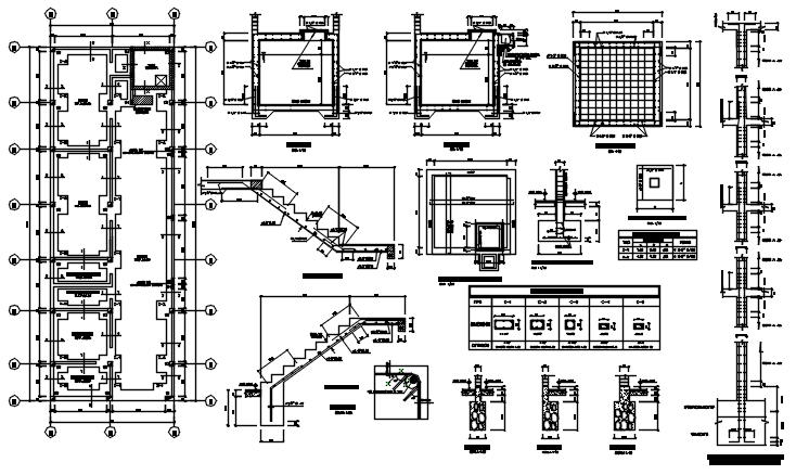 Construction detail in autocad 
