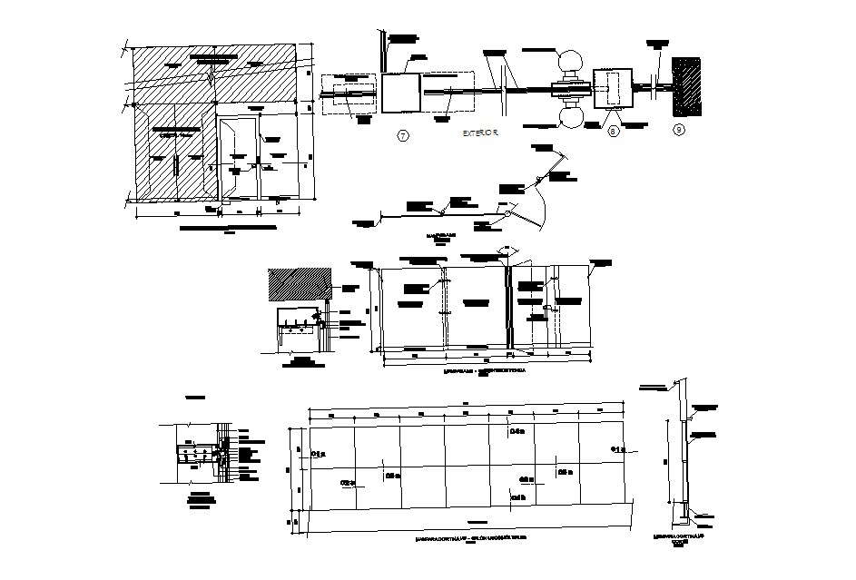 Construction detail in autocad 