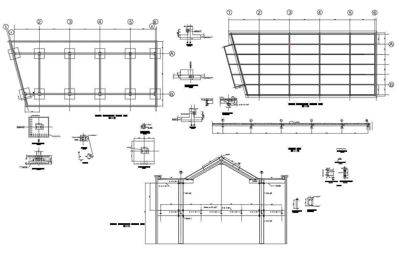 Construction detail in autocad