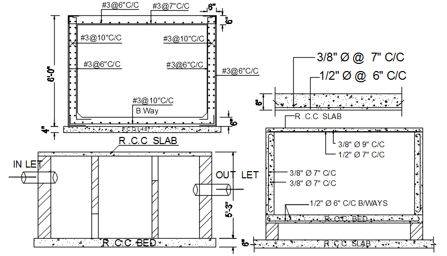 Construction detail in dwg file