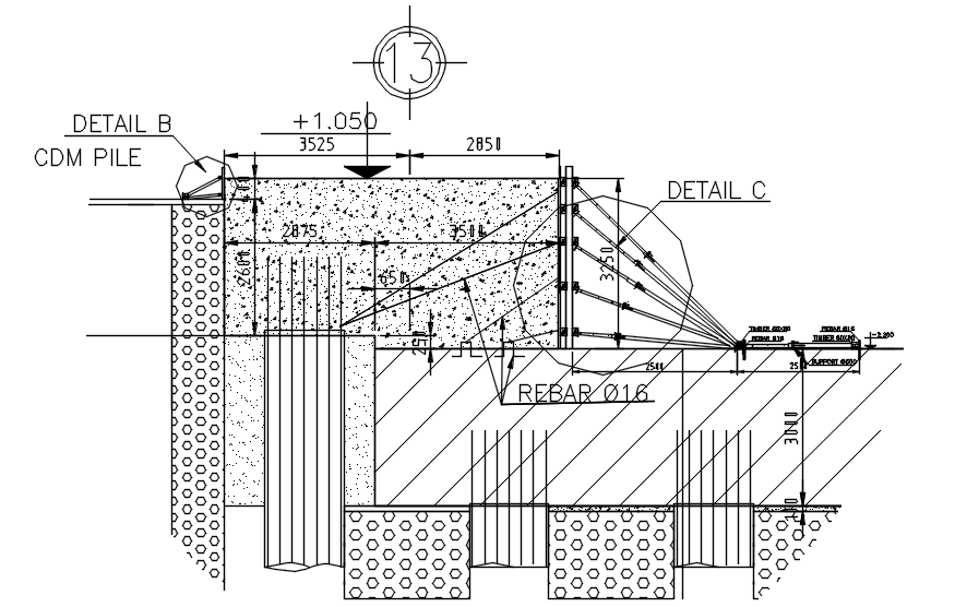 Construction detail in dwg file