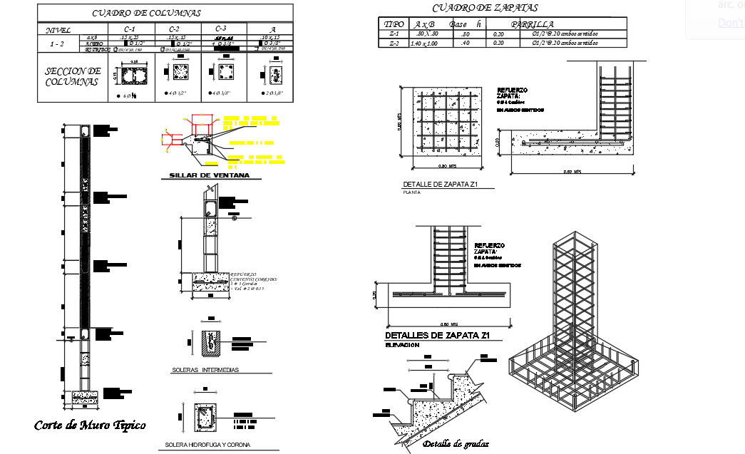 Construction detail layout