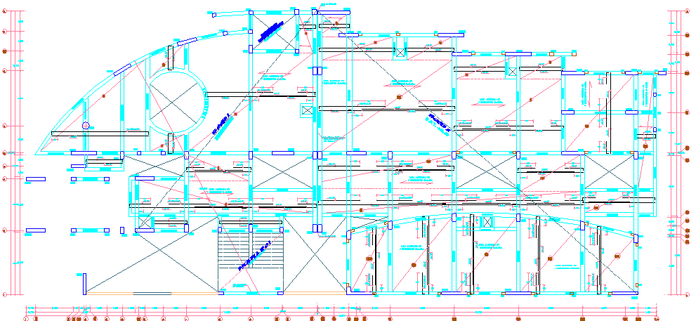 Construction detail layout plan dwg file