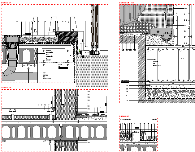 Construction detail layout plan dwg file