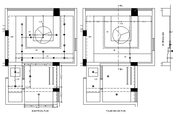 Construction detail layout plan dwg file