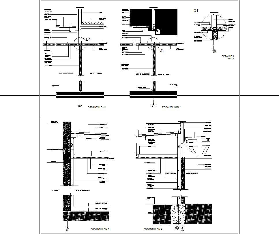 Construction detail of acoustics sliding door