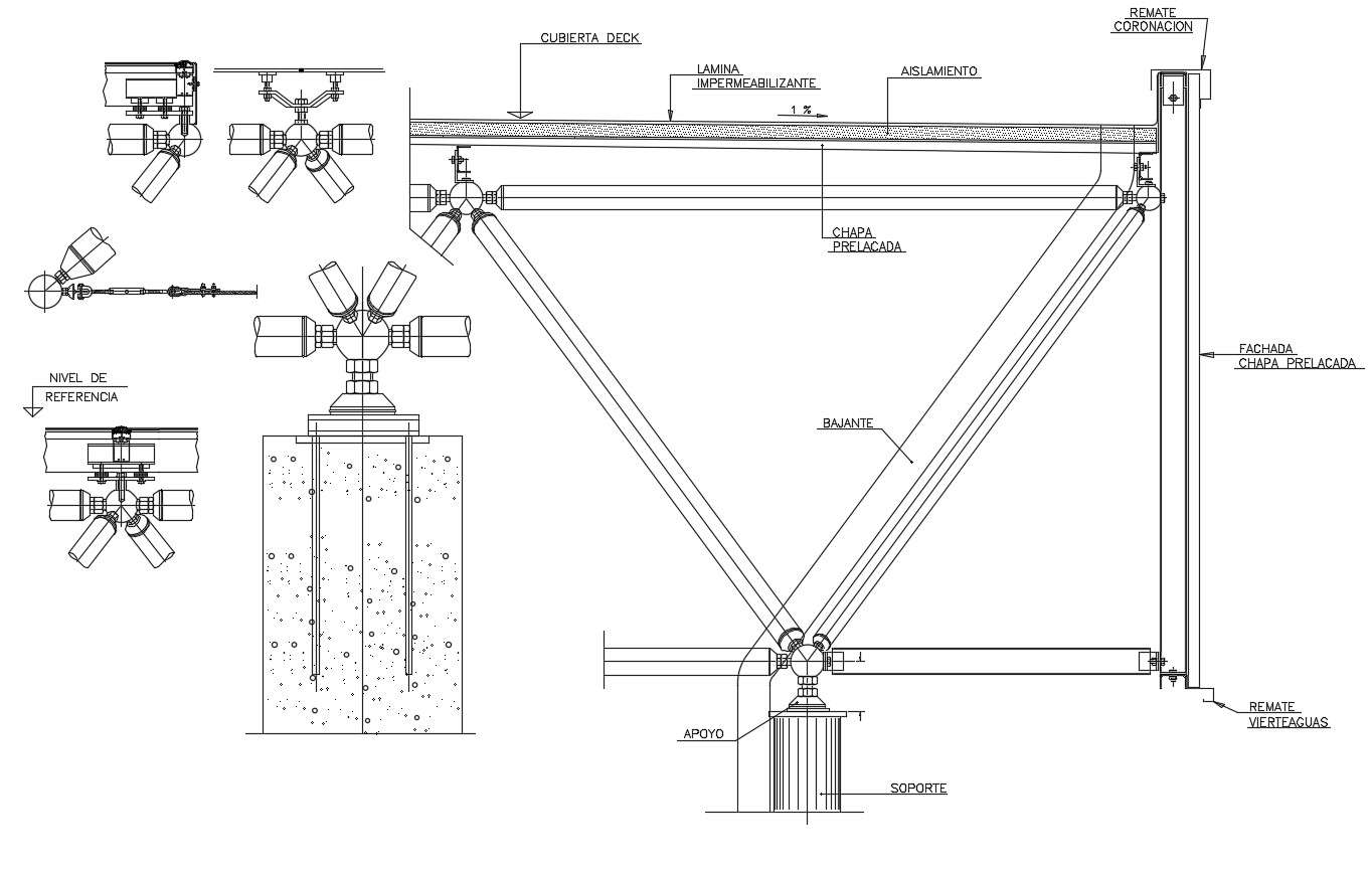 Ceiling Construction Detail CAD Drawing in DWG File