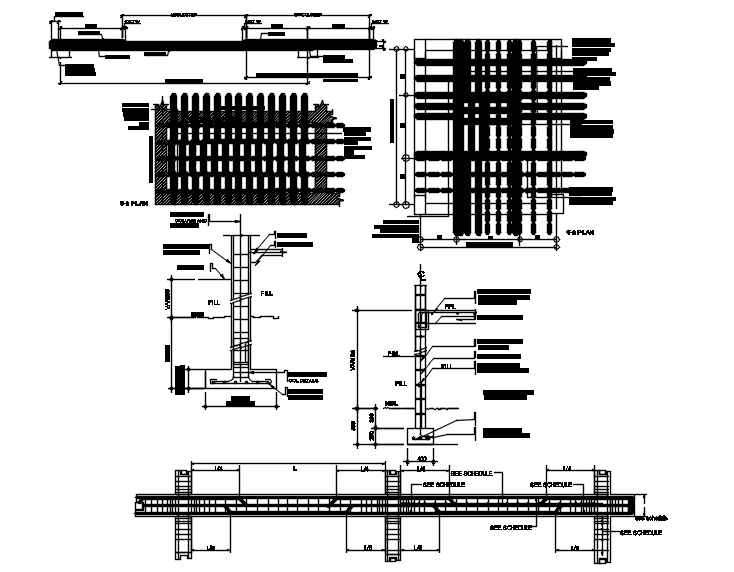 Construction detail of concrete slab
