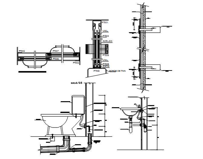 Construction detail of toilet