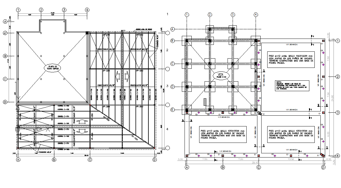 Construction detail sectional plan dwg file