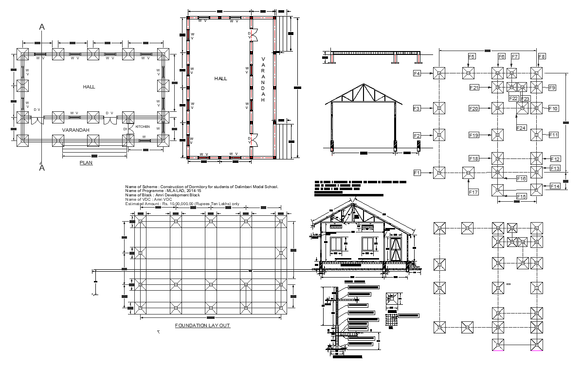 Construction plan detail dwg file