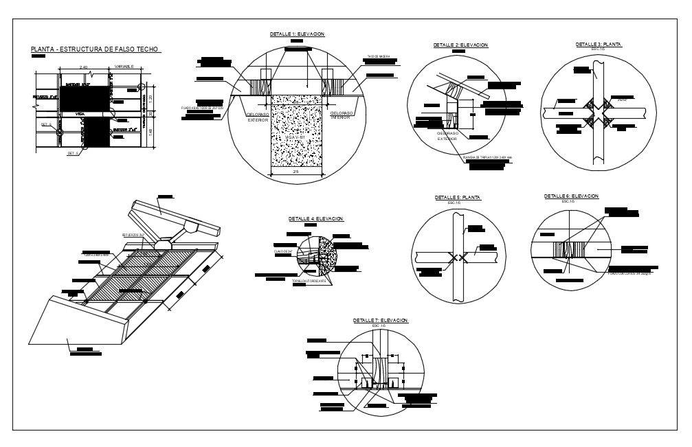 Roof Structure Detail Free AutoCAD Drawings