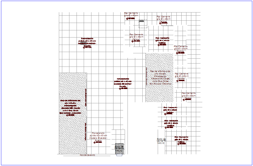 Construction view with flooring of office dwg file