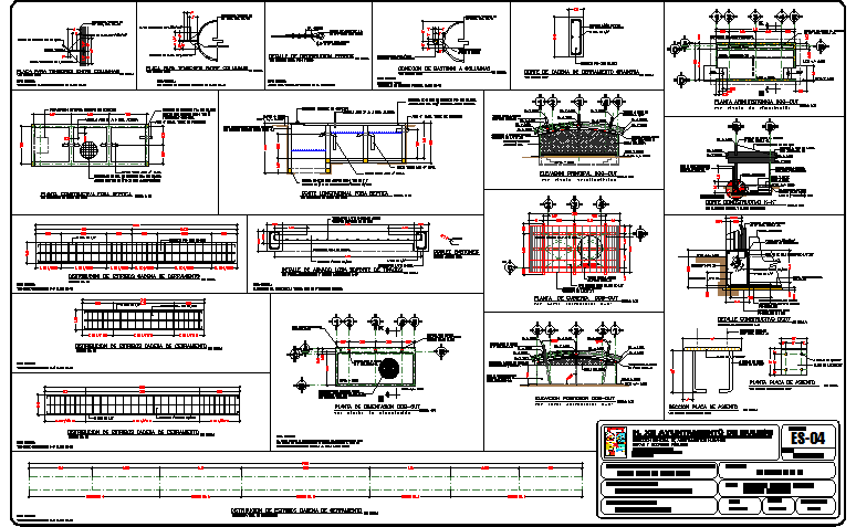 Constructive and auto-cad details of admin government building dwg file