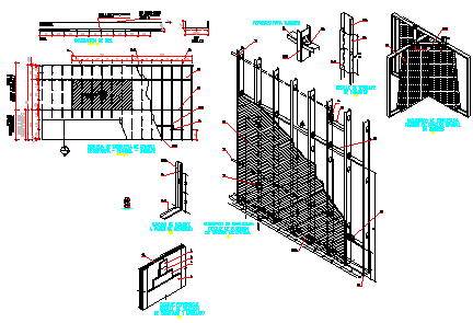 Constructive detail in dry wall design drawing