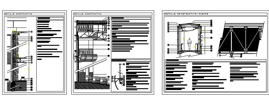 Constructive details of a bridge