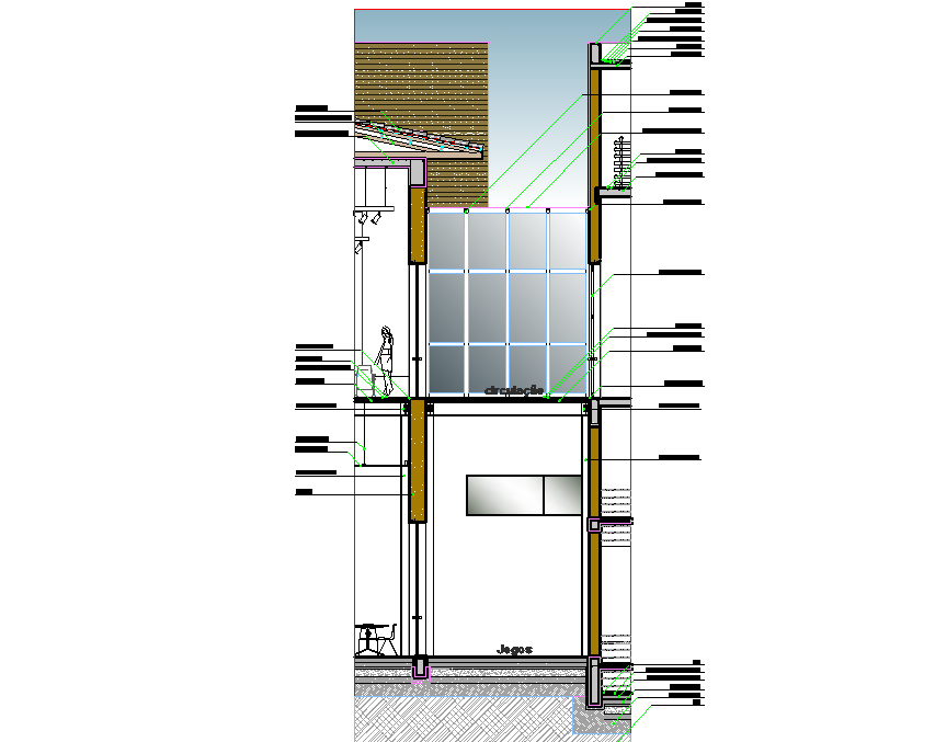 Constructive details plan dwg file