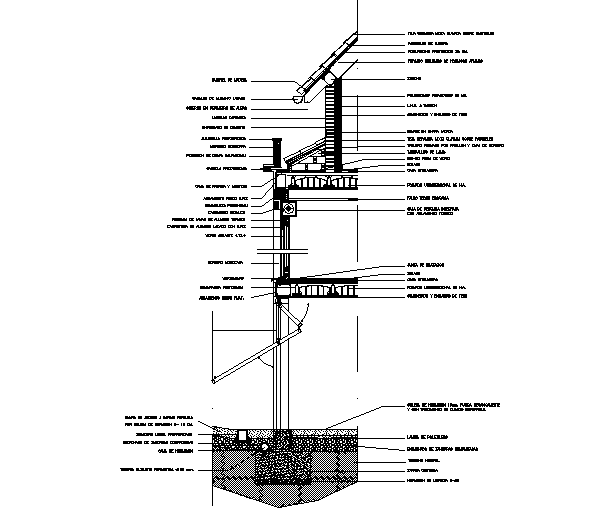 Constructive section detail dwg file