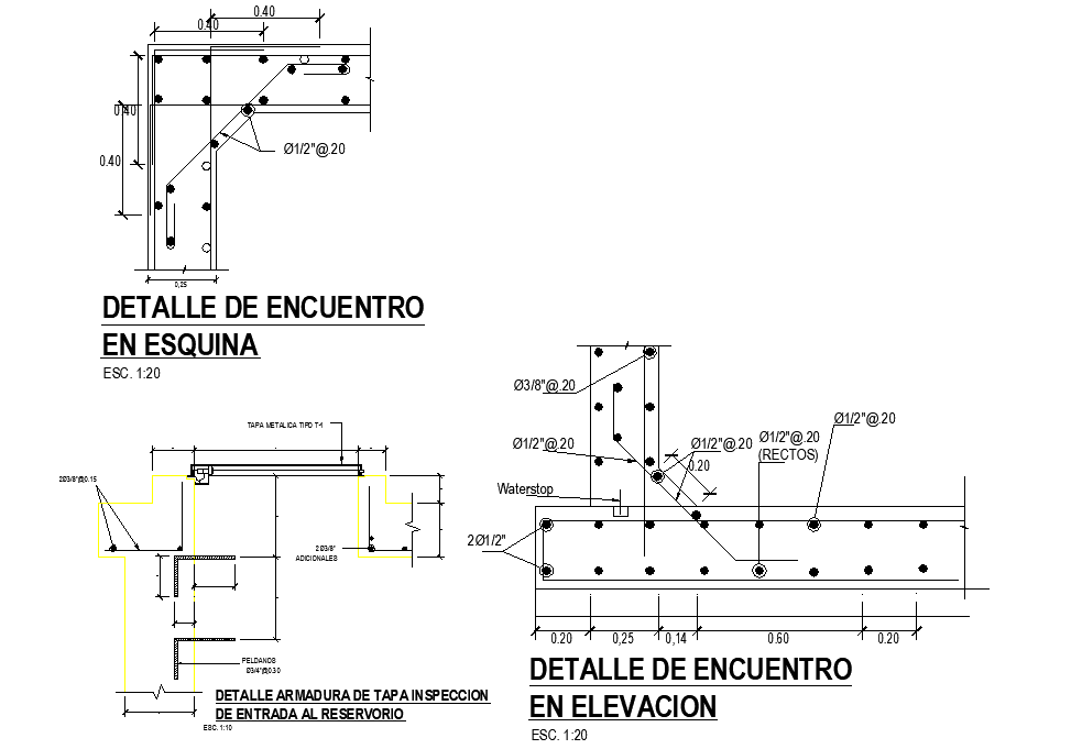 Corner meeting detail dwg file