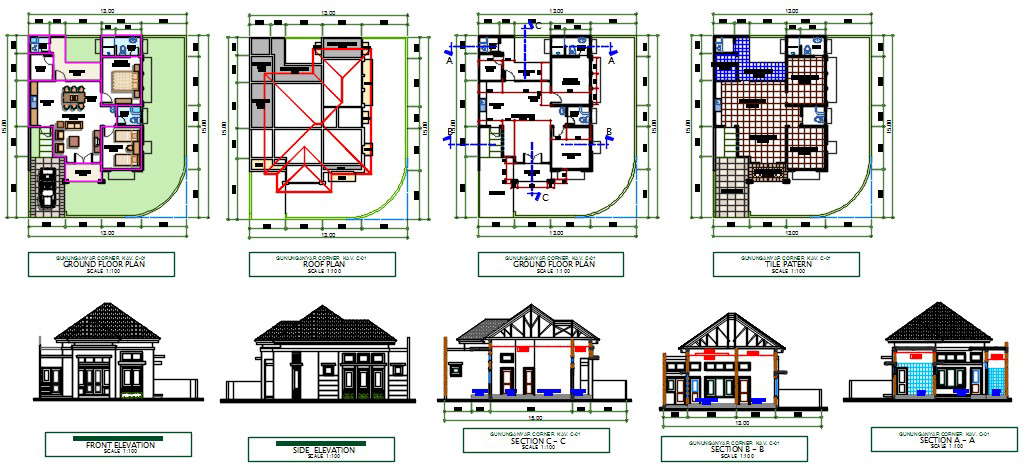 Corner type house 