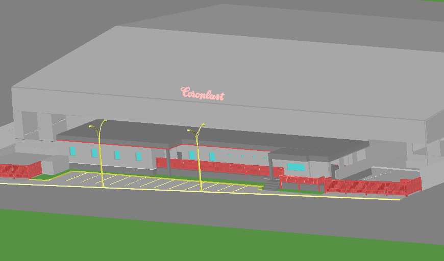 Coro plats plant 3 D plan detail dwg file