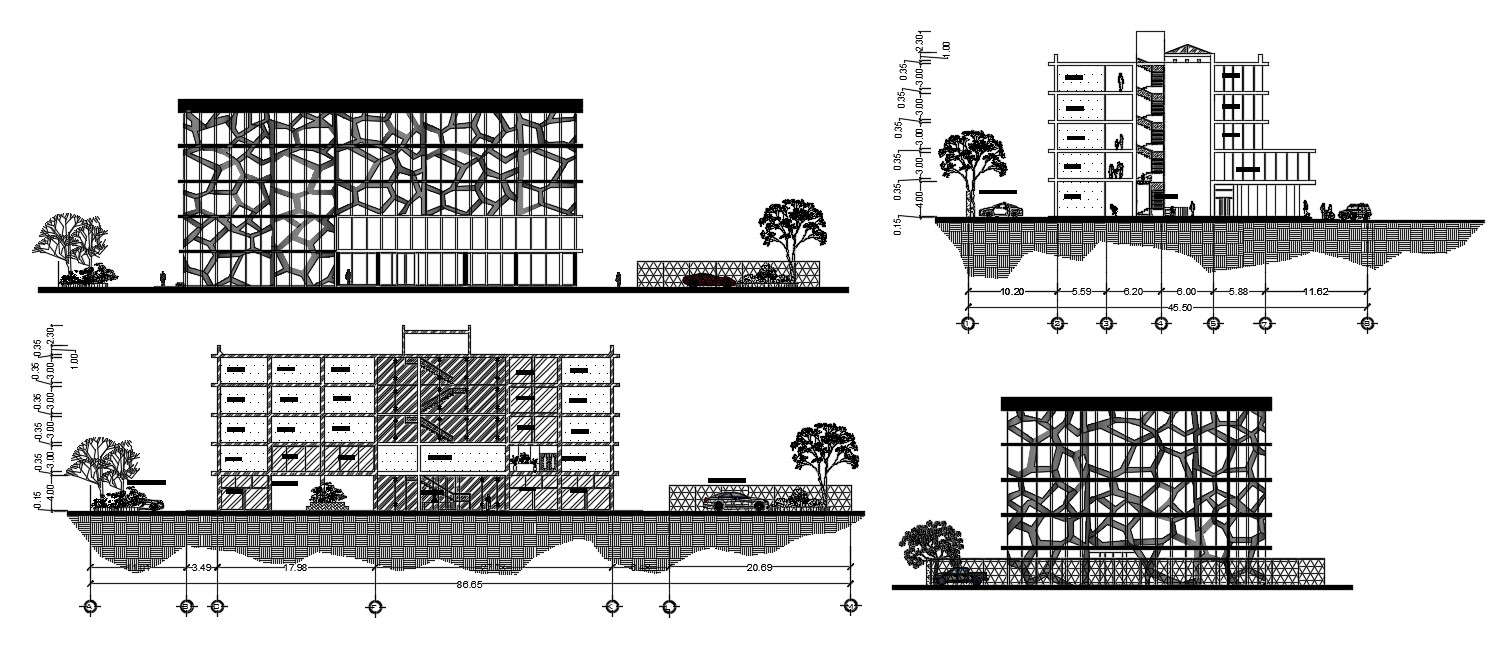 Corporate Building Free AutoCAD Drawings