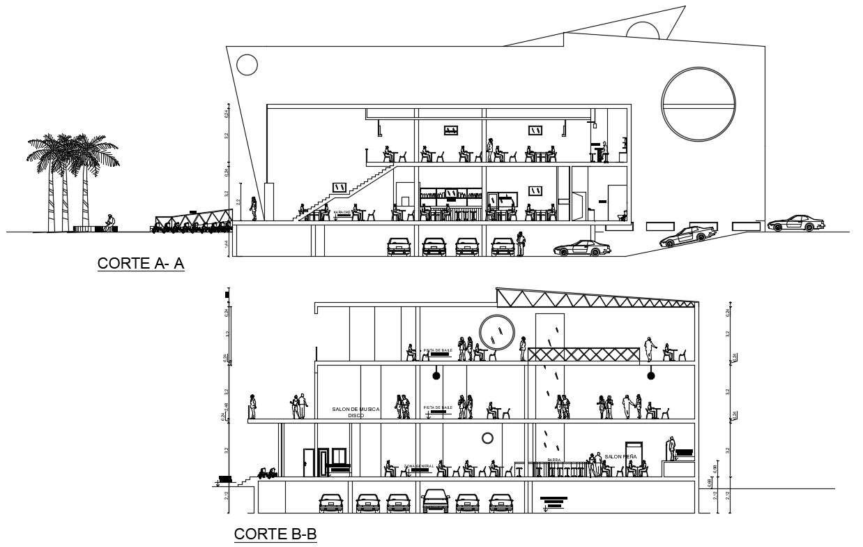 Corporate Building Section Plan