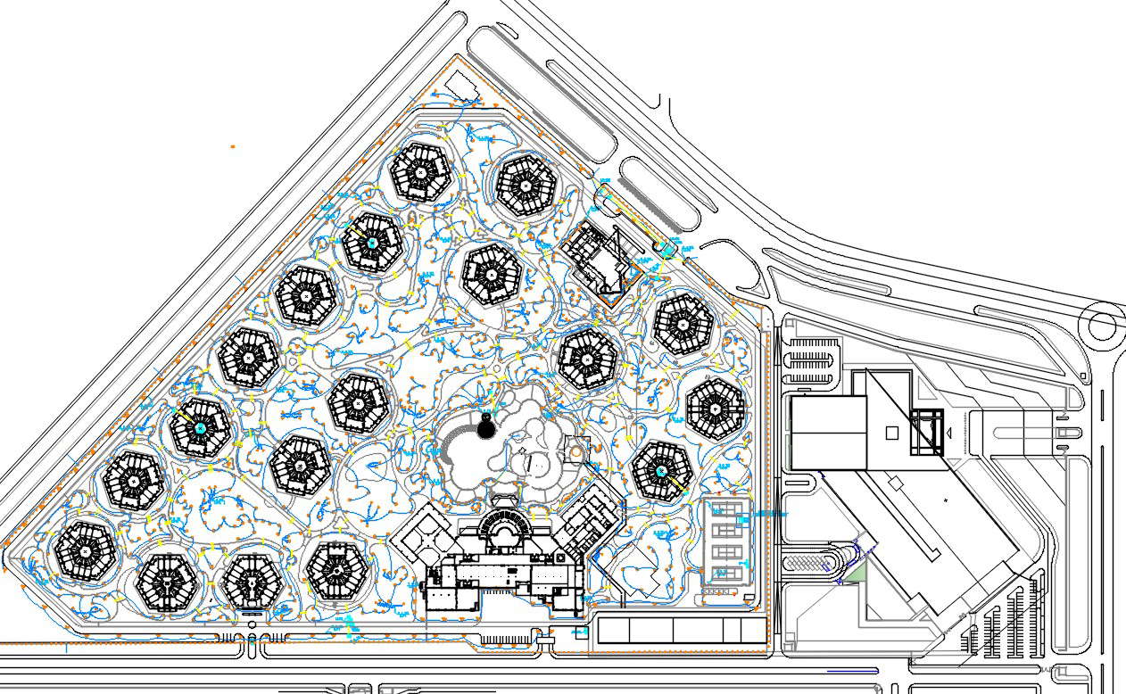 Corporate Building With Electrical Layout Plan