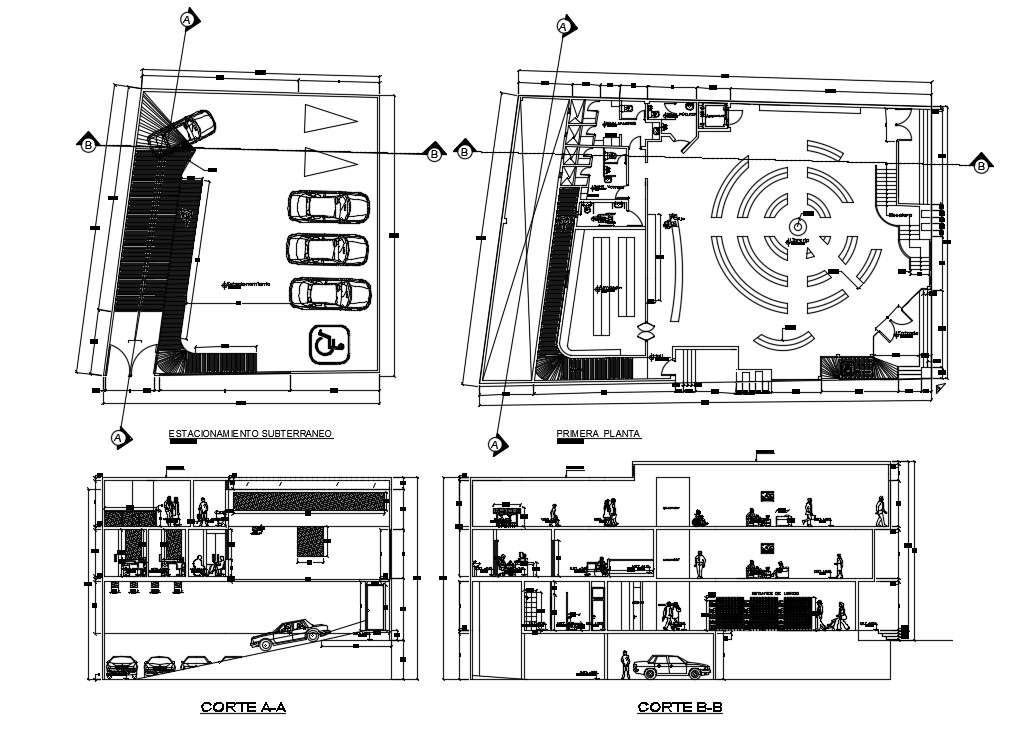 Corporate Office Plan In CAD Blocks
