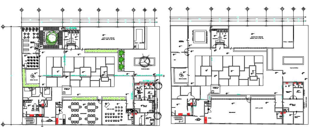 Corporate building floor plan