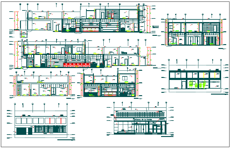 Corporate building plan detail dwg file