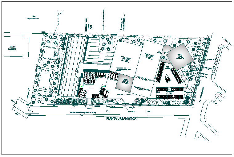 Corporate building plan detail dwg file
