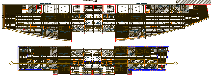Corporate office building floor plan layout details dwg file