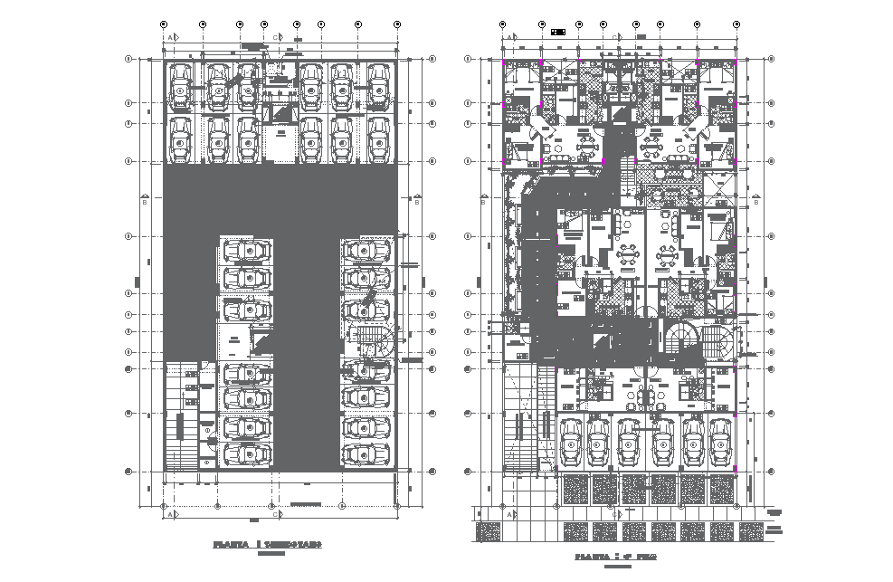 Corporate floor plan detail drawing presented in this AutoCAD file.  Download the AutoCAD file. 