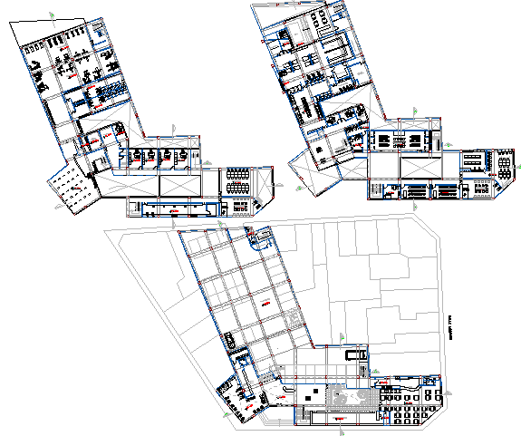 Cosmetology center floor plan layout details dwg file