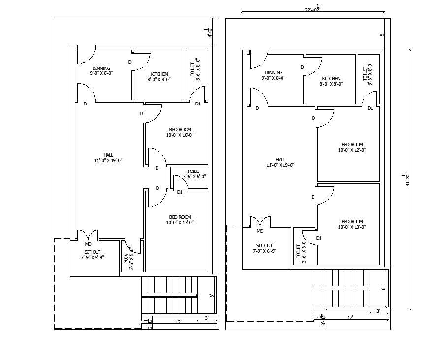 Country house plan CAD drawing download