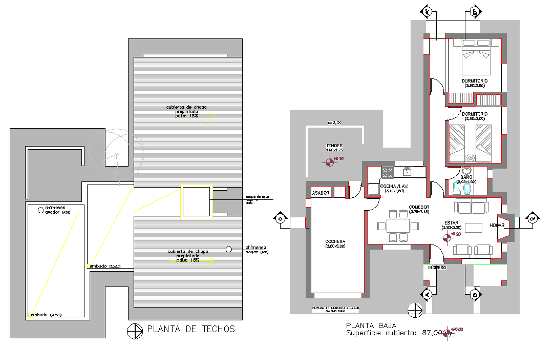Country house plan layout file